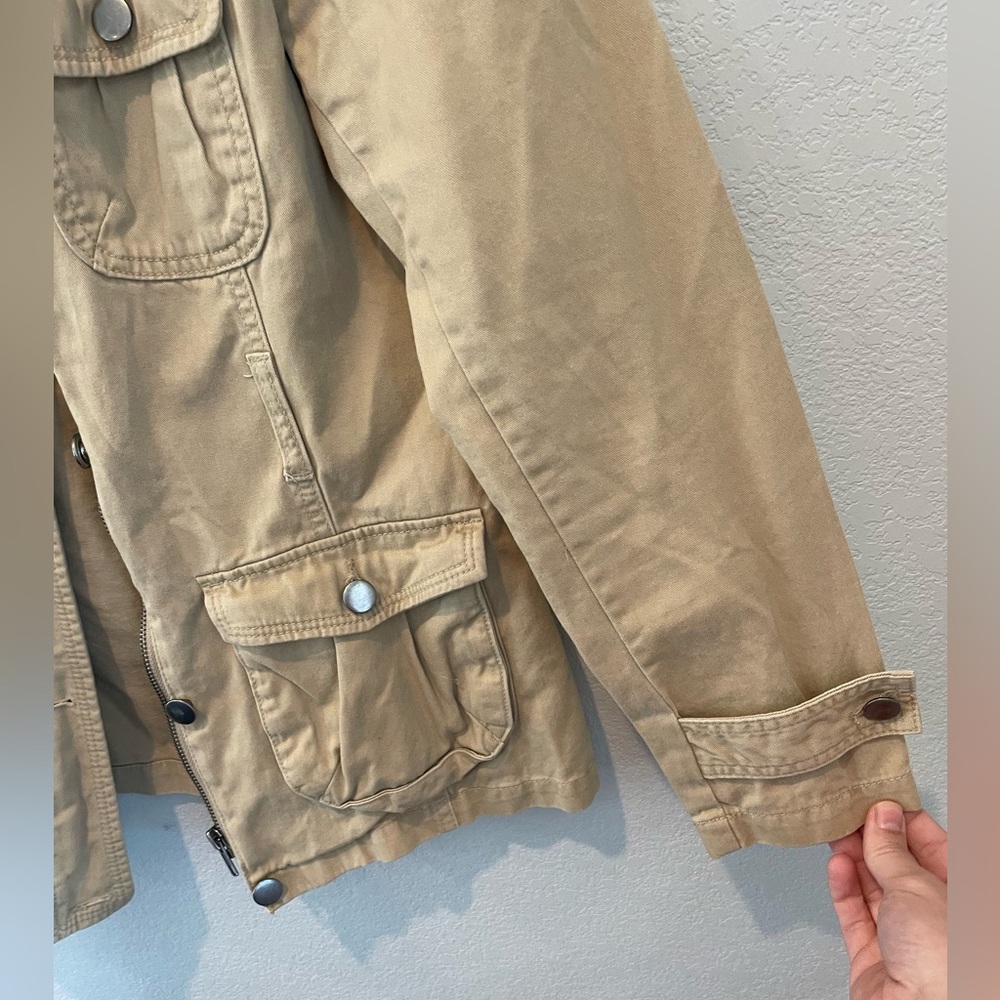 Forever 21 Tan Cargo Utility Jacket Women’s Size Small - Picture 5 of 10